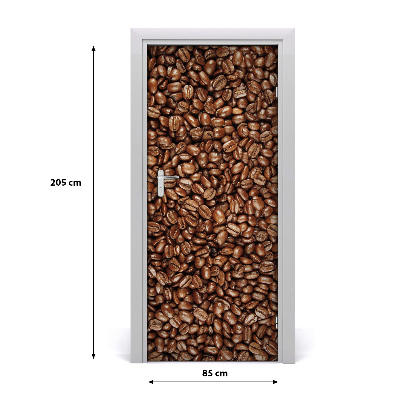 Self-adhesive door sticker Coffee beans