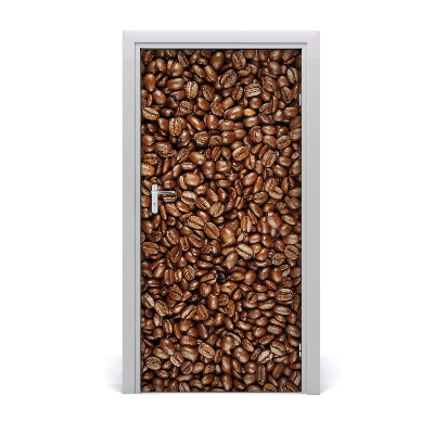 Self-adhesive door sticker Coffee beans