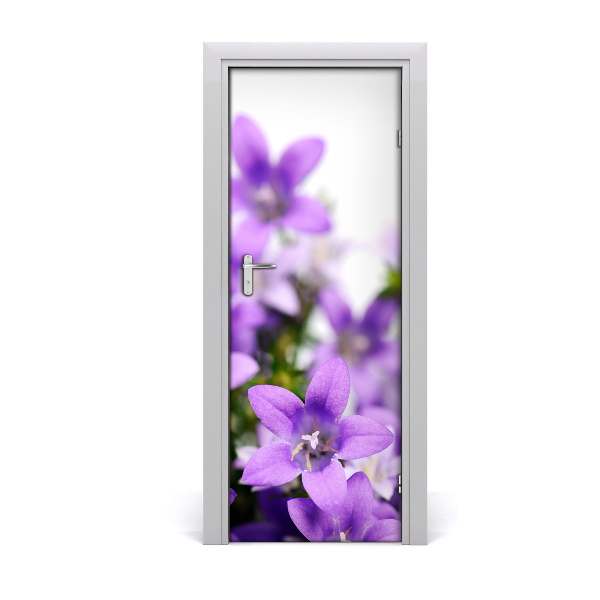 Self-adhesive door sticker Purple bells