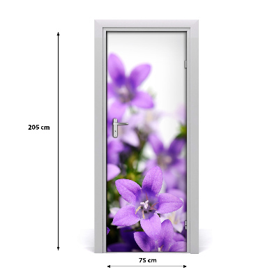 Self-adhesive door sticker Purple bells