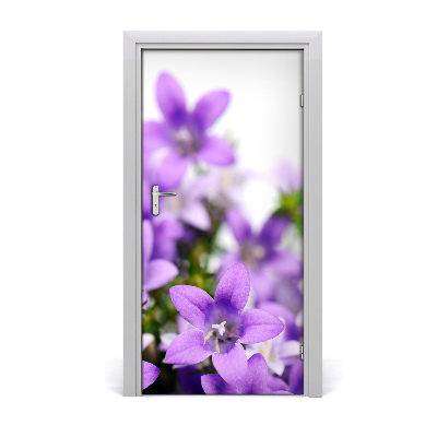 Self-adhesive door sticker Purple bells