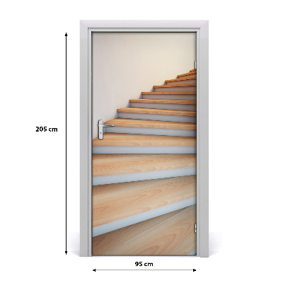 Self-adhesive door wallpaper Street stairs