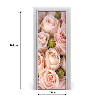 Self-adhesive door sticker Bouquet of roses