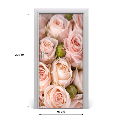 Self-adhesive door sticker Bouquet of roses