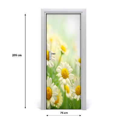 Self-adhesive door sticker Daisies