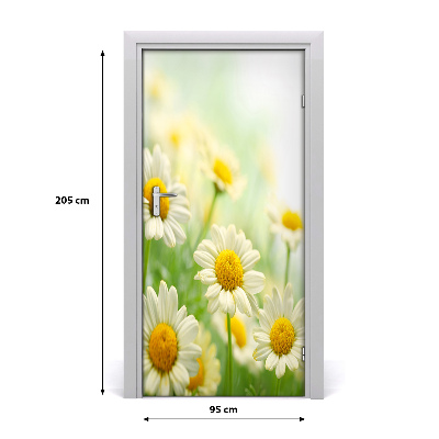 Self-adhesive door sticker Daisies