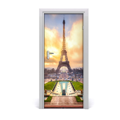 Self-adhesive door wallpaper Eiffel tower