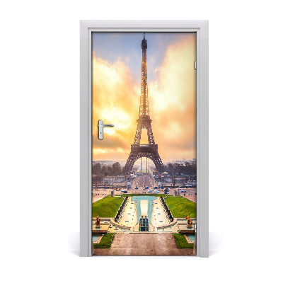 Self-adhesive door wallpaper Eiffel tower