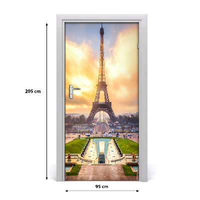 Self-adhesive door wallpaper Eiffel tower