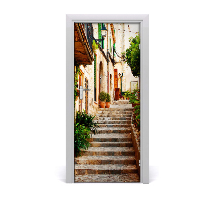 Self-adhesive door wallpaper Streets in spain