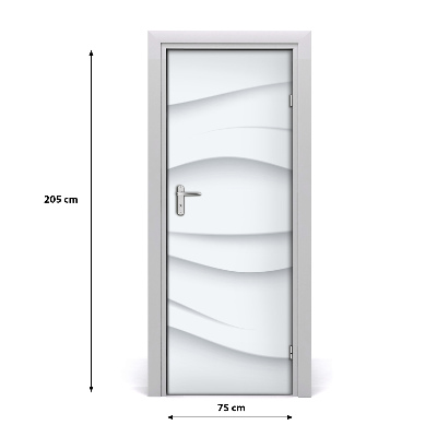 Self-adhesive door sticker Abstraction of waves