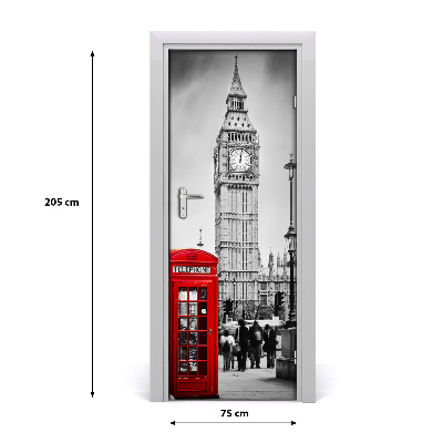 Self-adhesive door wallpaper Big ben london