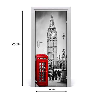 Self-adhesive door wallpaper Big ben london