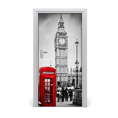 Self-adhesive door wallpaper Big ben london