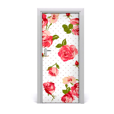 Self-adhesive door veneer Wild roses