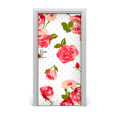 Self-adhesive door veneer Wild roses