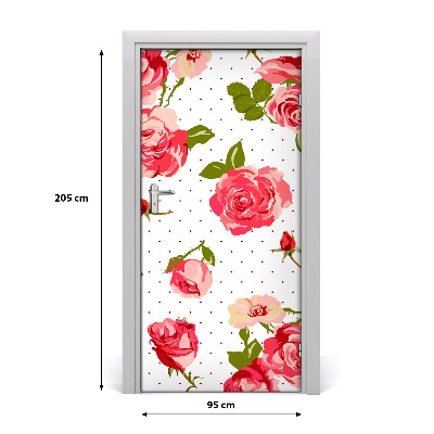 Self-adhesive door veneer Wild roses