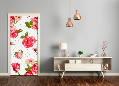 Self-adhesive door veneer Wild roses