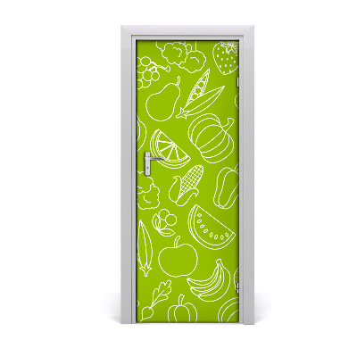 Self-adhesive door sticker Vegetables and fruits