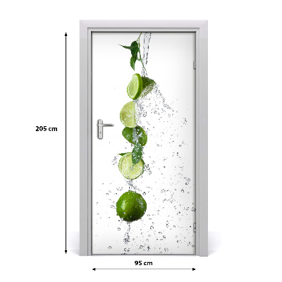 Self-adhesive door sticker Limes