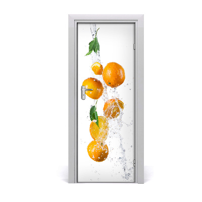 Self-adhesive door sticker Oranges