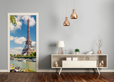 Self-adhesive door wallpaper Eiffel tower