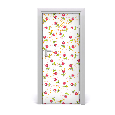 Self-adhesive door sticker Cherries