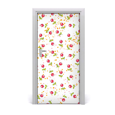 Self-adhesive door sticker Cherries