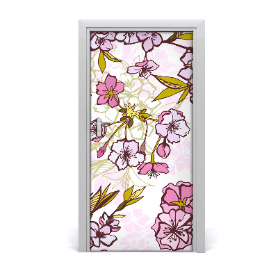 Self-adhesive door veneer Cherry blossoms