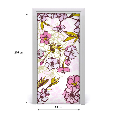 Self-adhesive door veneer Cherry blossoms