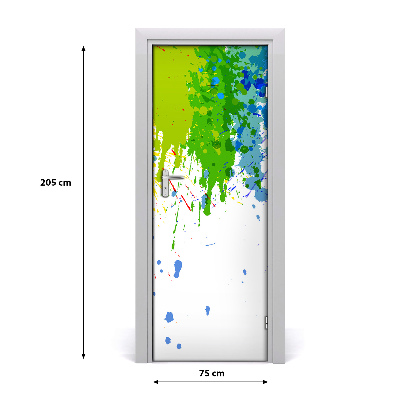 Self-adhesive door sticker Abstract rainbow