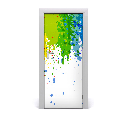 Self-adhesive door sticker Abstract rainbow