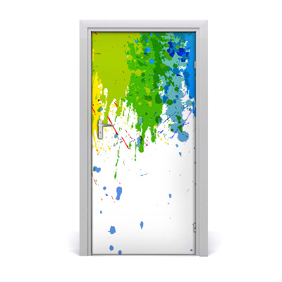 Self-adhesive door sticker Abstract rainbow