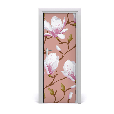 Self-adhesive door wallpaper Magnolia