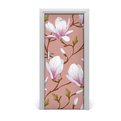 Self-adhesive door wallpaper Magnolia