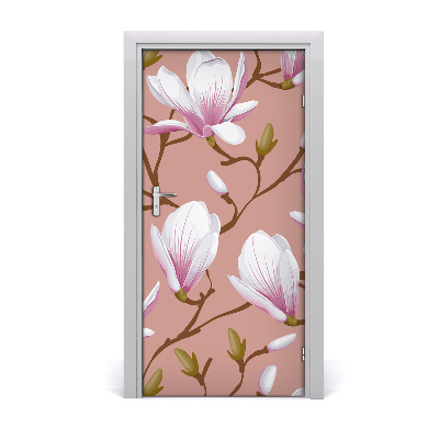 Self-adhesive door wallpaper Magnolia