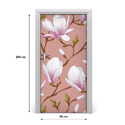 Self-adhesive door wallpaper Magnolia