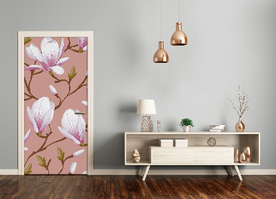 Self-adhesive door wallpaper Magnolia