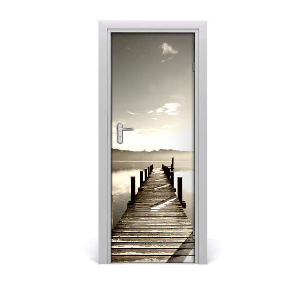 Self-adhesive door wallpaper Wooden pier