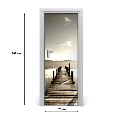 Self-adhesive door wallpaper Wooden pier