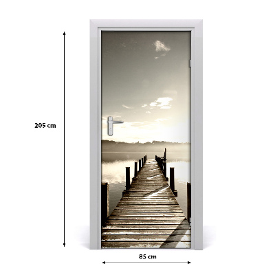 Self-adhesive door wallpaper Wooden pier