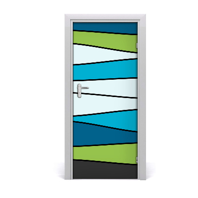 Self-adhesive door sticker Colored stripes