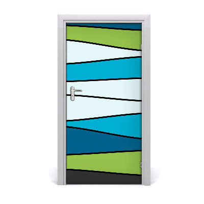 Self-adhesive door sticker Colored stripes