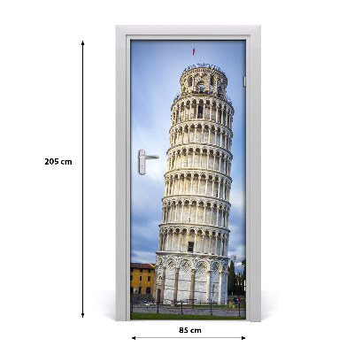 Self-adhesive door wallpaper The leaning tower of pisa