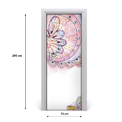 Self-adhesive door sticker Abstract pattern