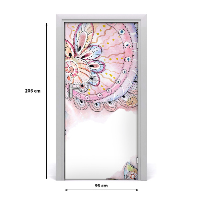 Self-adhesive door sticker Abstract pattern