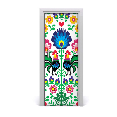 Self-adhesive door veneer Ethnic pattern