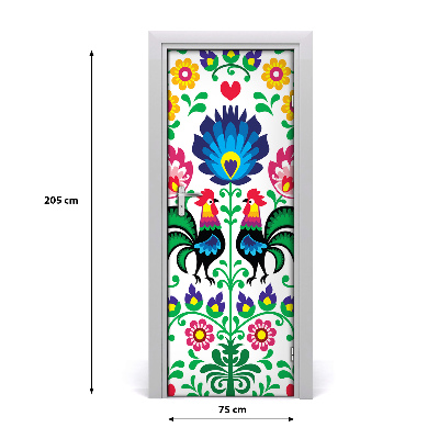 Self-adhesive door veneer Ethnic pattern