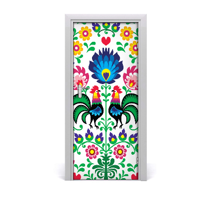 Self-adhesive door veneer Ethnic pattern