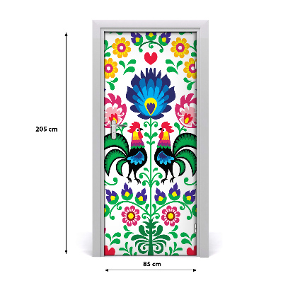 Self-adhesive door veneer Ethnic pattern